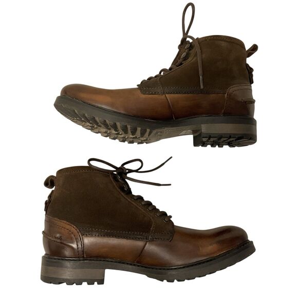  Design Men\'s Size 5 Brown Leather‎ Lace Up Ankle Boots main image 5